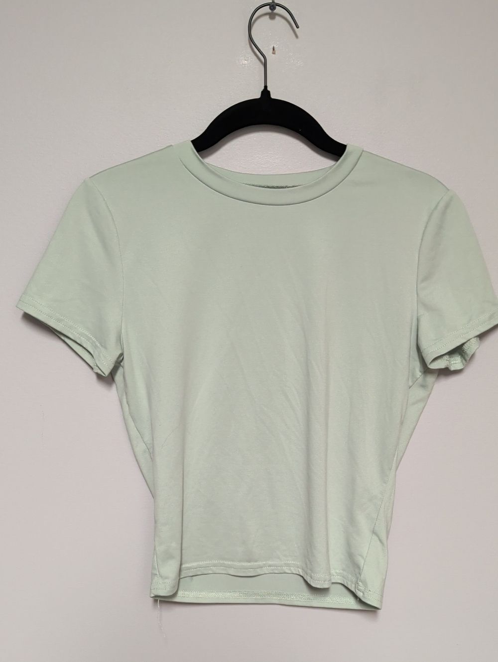 SHEIN Short Sleeve Crewneck Tee in Light Mint